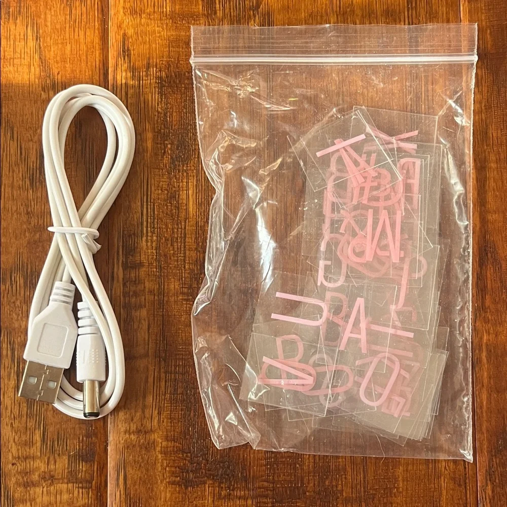 Magnet Micro LED Light Box w/Letters & Numbers in Pastel Pink